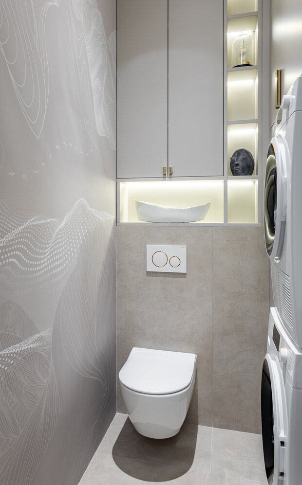 Фотография: Ванная в стиле Современный, Квартира, Проект дня, Москва, 4 и больше, Более 90 метров, Виктория Колесникова – фото на INMYROOM