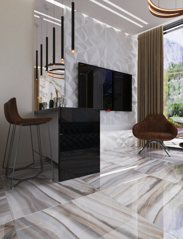 Фото из портфолио Апартаменты 1702 в ЖК Аю-Даг – фотографии дизайна интерьеров на INMYROOM