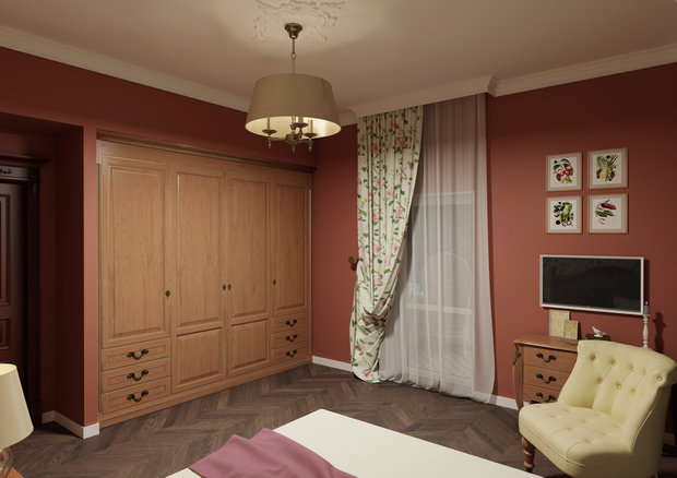 Фотография: Спальня в стиле Классический, Квартира, Проект недели, Москва, Монолитный дом, 4 и больше, Более 90 метров, Юлия Панфилова – фото на INMYROOM