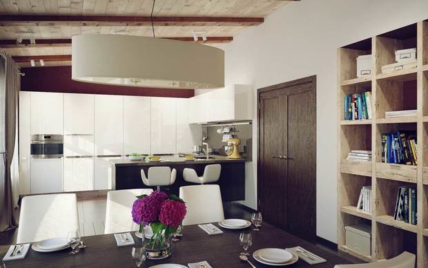 Фото из портфолио Квартира с мансардной крышей – фотографии дизайна интерьеров на INMYROOM