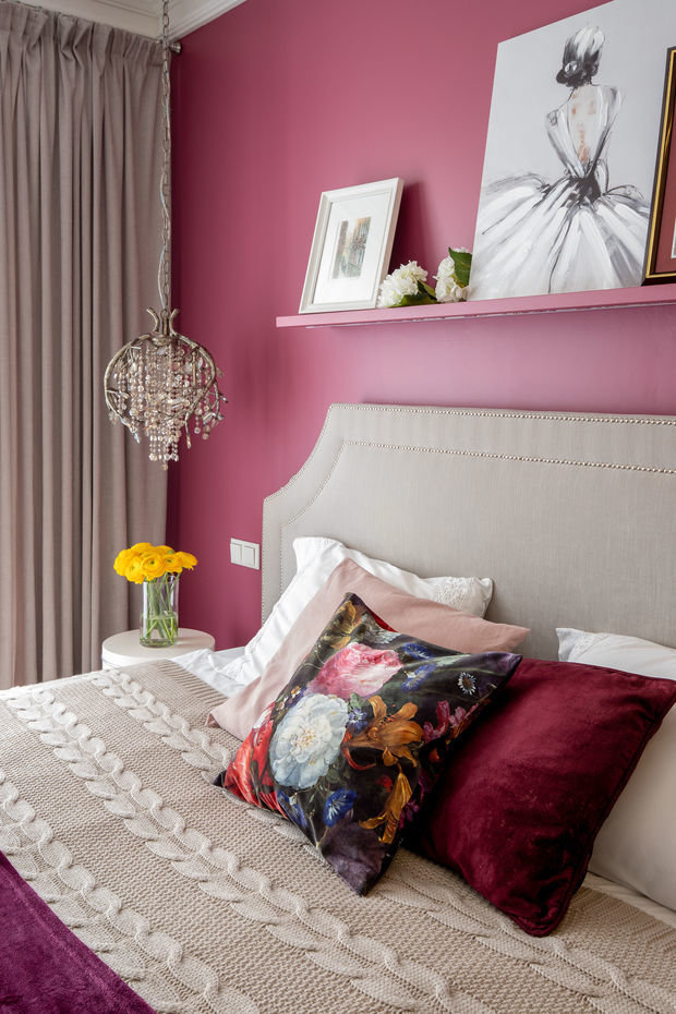 Фотография: Спальня в стиле Классический, Кухня и столовая, Ванная, Квартира, Проект недели, Зеленый, Розовый, Голубой, 1 комната, 40-60 метров, ПРЕМИЯ INMYROOM – фото на INMYROOM