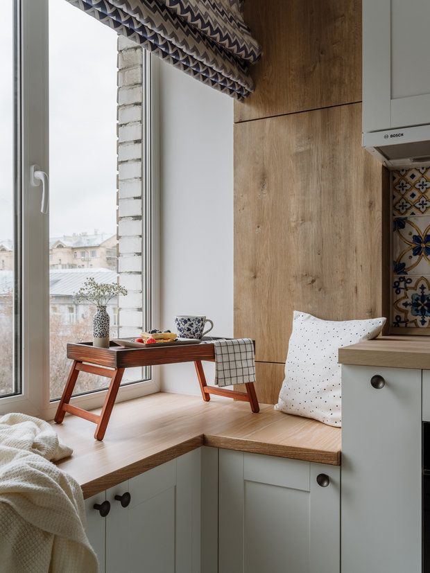 Фотография: Кухня и столовая в стиле Скандинавский, Квартира, Проект недели, Москва, 3 комнаты, 40-60 метров, Carton Group – фото на INMYROOM