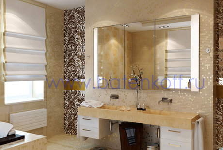 Дизайн ванной в коттедже 