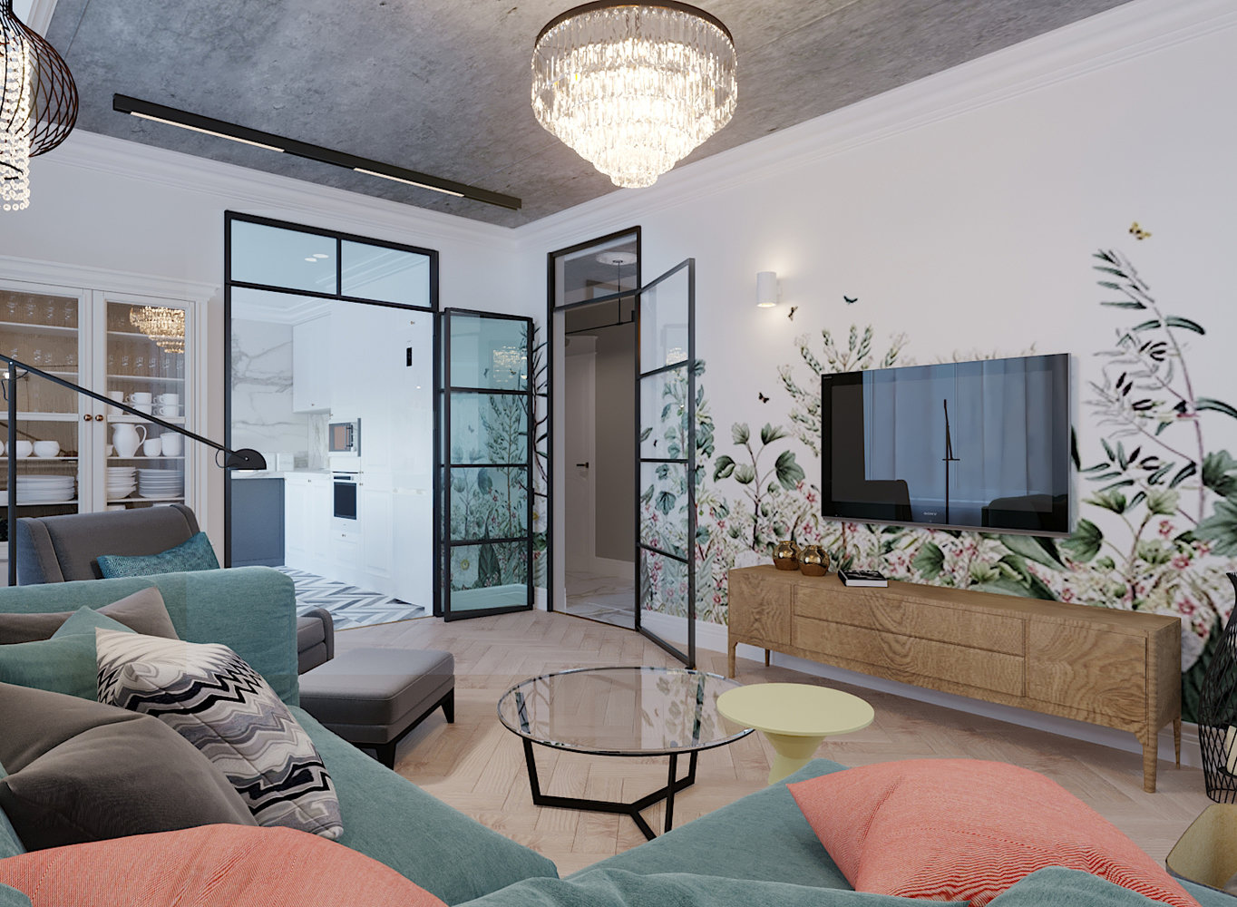 Фото из портфолио Дизайн трехкомнатной квартиры – фотографии дизайна интерьеров на INMYROOM Фото из портфолио Дизайн трехкомнатной квартиры – фотографии дизайна интерьеров на INMYROOM