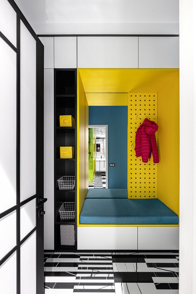 Фотография: Прихожая в стиле Современный, Эклектика, Малогабаритная квартира, Квартира, Студия, Проект дня, Москва, Оксана Олейник, до 40 метров – фото на INMYROOM