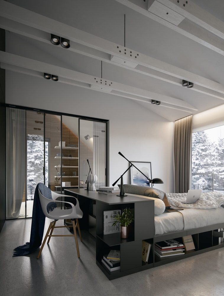 Фотография: Спальня в стиле Современный, Дом, Минимализм, Проект дня, Санкт-Петербург, Дом и дача, Более 90 метров, M2A2 – фото на INMYROOM Фотография: Спальня в стиле Современный, Дом, Минимализм, Проект дня, Санкт-Петербург, Дом и дача, Более 90 метров, M2A2 – фото на INMYROOM