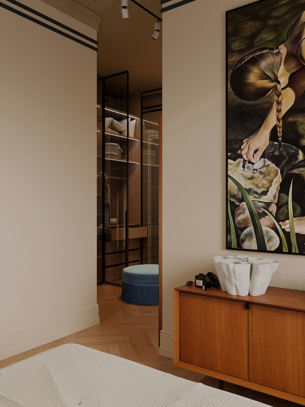 Фотография: Спальня в стиле Современный, Эклектика, Квартира, Проект дня, Санкт-Петербург, 4 и больше, Более 90 метров, CHE DESIGN – фото на INMYROOM