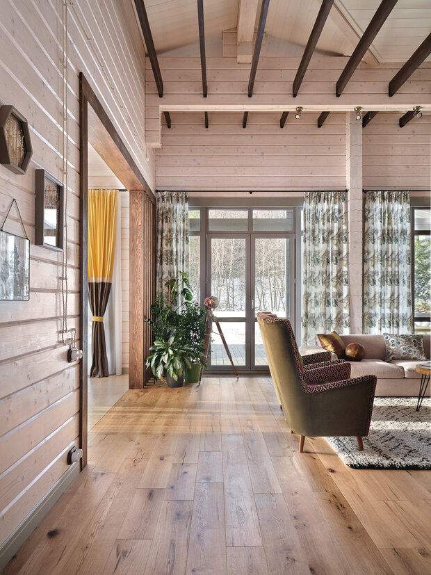 Фотография: Гостиная в стиле Прованс и Кантри, Эклектика, Дом, Проект недели, Дом и дача, Московская область, Ирина Васильева, 4 и больше, Более 90 метров, Александра Лепина, студия SVETLITSA – фото на INMYROOM