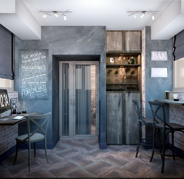 Фото из портфолио Уютный лофт в ЖК Московские Водники – фотографии дизайна интерьеров на INMYROOM