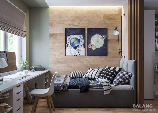 Фото из портфолио Трехкомнатная квартира, 98 м2 – фотографии дизайна интерьеров на INMYROOM