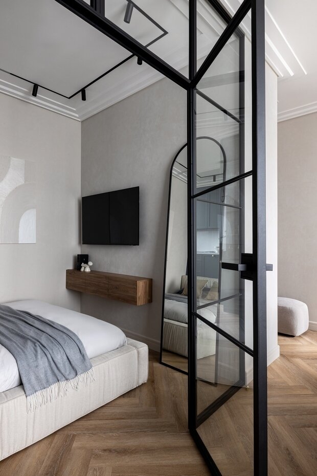 Фотография: Спальня в стиле Современный, Квартира, Студия, Проект дня, Москва, до 40 метров, Sloyarch – фото на INMYROOM