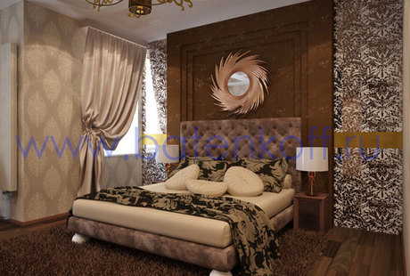 Дизайн проект спальни в г Нягань в ардеко от Батенькофф