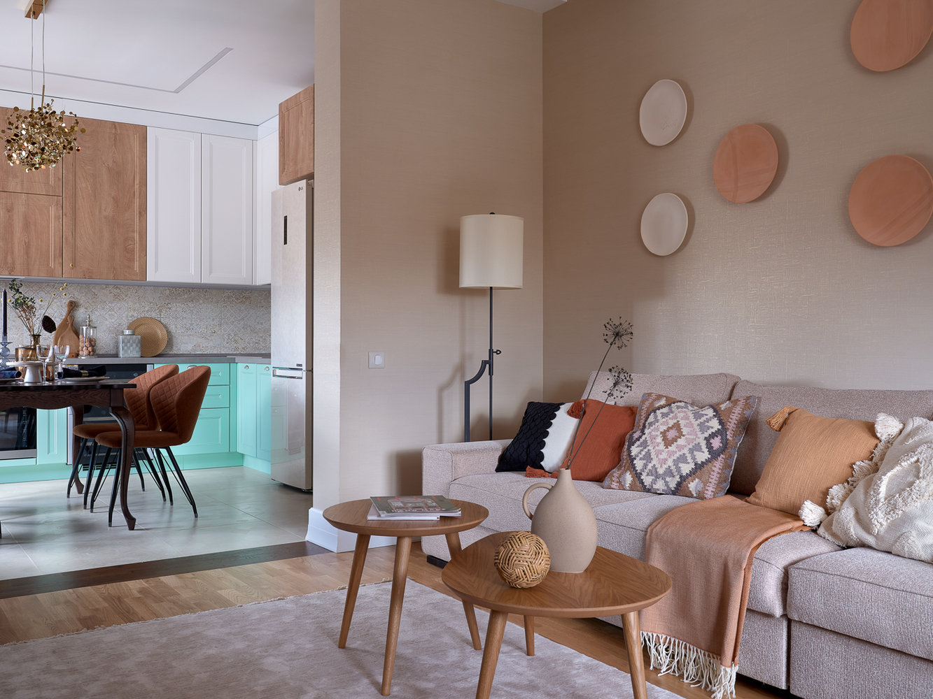 Фотография: Гостиная в стиле Современный, Квартира, Проект недели, Москва, 3 комнаты, 60-90 метров, Евгения Ивлиева – фото на INMYROOM