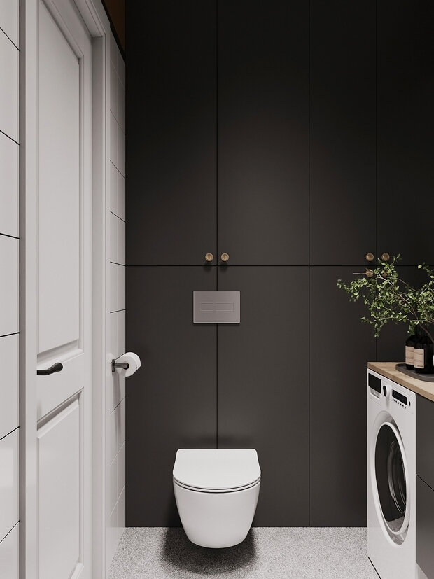 Фотография: Ванная в стиле Современный, Малогабаритная квартира, Квартира, Студия, Проект дня, Челябинск, до 40 метров, Студия Кель, Елена Кель – фото на INMYROOM