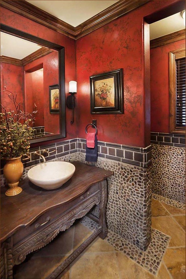 Фото из портфолио Мозаика из морской гальки в интерьере Эклектика – фотографии дизайна интерьеров на INMYROOM