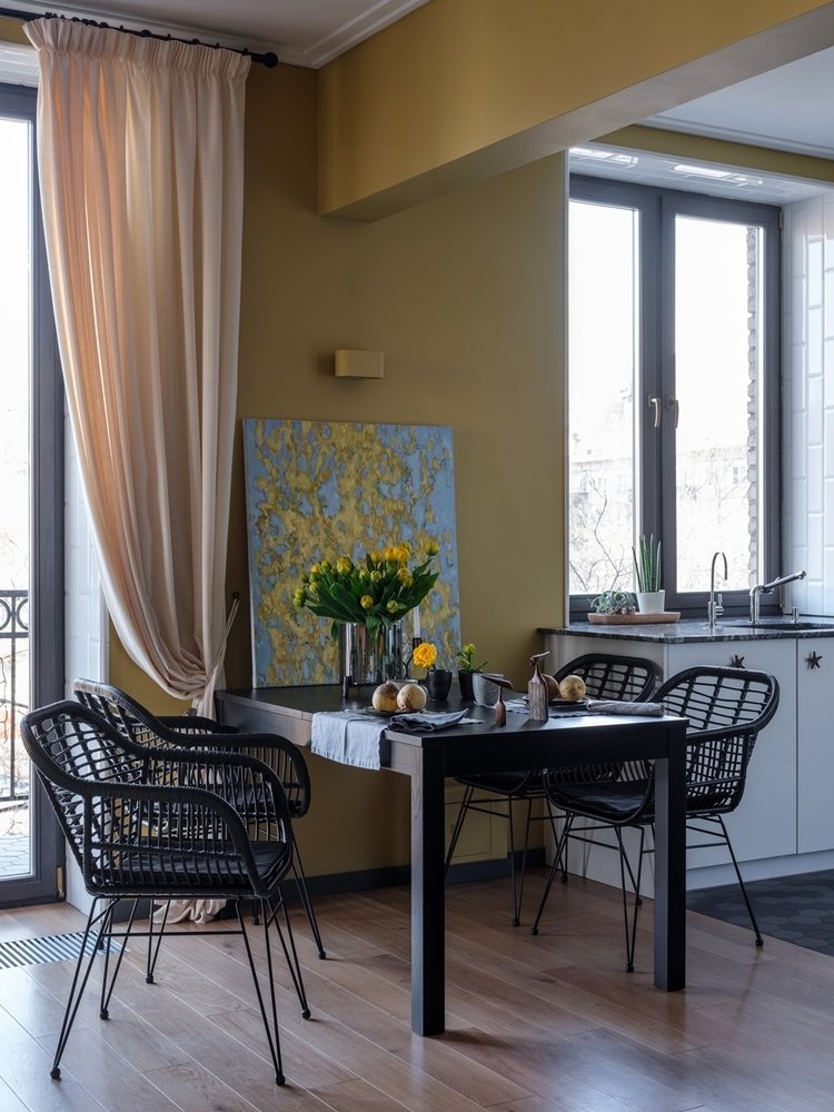 Фотография: Кухня и столовая в стиле Современный, Эклектика, Квартира, Проект дня, Москва, Сталинка, Кирпичный дом, 3 комнаты, 60-90 метров, Татьяна Минина, Михаил Лоскутов – фото на INMYROOM Фотография: Кухня и столовая в стиле Современный, Эклектика, Квартира, Проект дня, Москва, Сталинка, Кирпичный дом, 3 комнаты, 60-90 метров, Татьяна Минина, Михаил Лоскутов – фото на INMYROOM