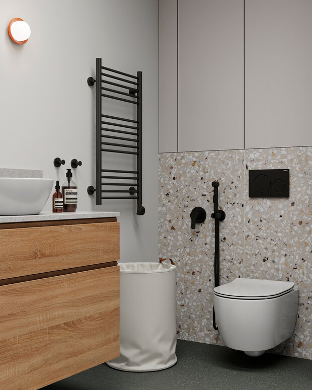 Фотография: Ванная в стиле Современный, Минимализм, Квартира, Проект недели, Москва, Монолитный дом, 3 комнаты, Более 90 метров, AE Design, Екатерина Ткаченко, Алиса Сивякова – фото на INMYROOM