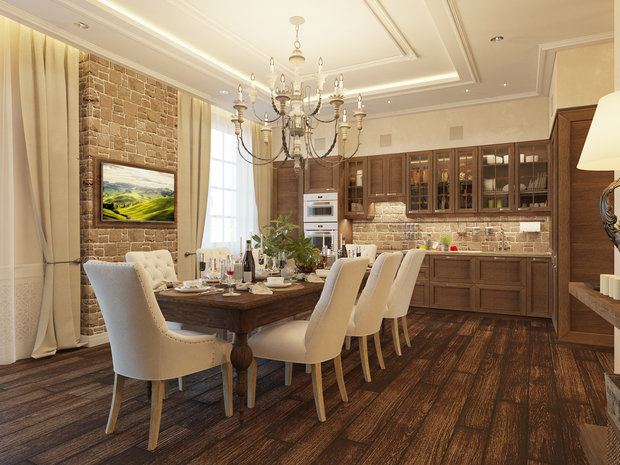 Фото из портфолио дизайн-проект квартиры в винтажном колониальном стиле в г. Москва – фотографии дизайна интерьеров на INMYROOM