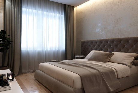 Квартира в теплых тонах - Спальня