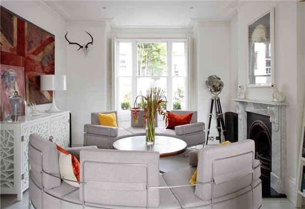 Фотография: Гостиная в стиле Скандинавский, Эклектика, Интерьер комнат – фото на INMYROOM