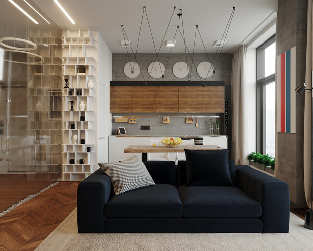 Фотография: Гостиная в стиле Лофт, Кухня и столовая, Гид, Nolte, Nolte Küchen – фото на INMYROOM