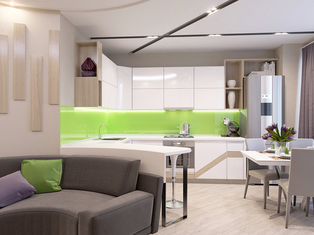 Фото из портфолио Квартира на свободной планировке – фотографии дизайна интерьеров на INMYROOM