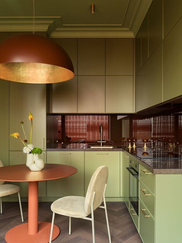 Фотография: Кухня и столовая в стиле Современный, Квартира, Проект дня, Москва, Монолитный дом, 3 комнаты, 60-90 метров, фото интерьера, дизайн интерьера фото, ЖК «Событие», Анастасии Василица – фото на INMYROOM