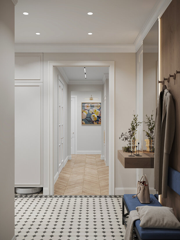 Фото из портфолио Дизайн-проект квартиры в ЖК «Logos (Логос)» в стиле французская классика – фотографии дизайна интерьеров на INMYROOM