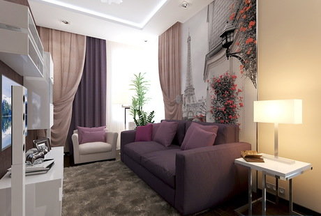 Трехкомнатная квартира 80 кв. м в современном стиле, г.Москва