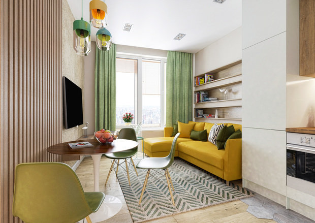 Фото из портфолио Квартира для молодой семьи – фотографии дизайна интерьеров на INMYROOM