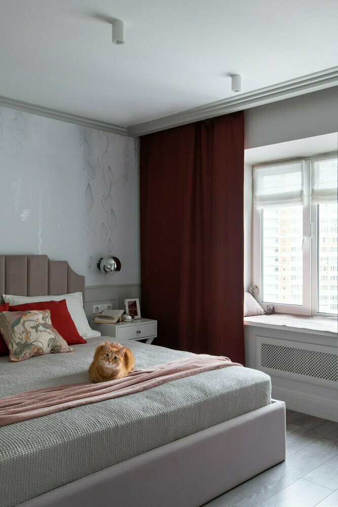 Фотография: Спальня в стиле Современный, Квартира, Проект недели, Москва, 2 комнаты, 40-60 метров, Анна Моджаро – фото на INMYROOM