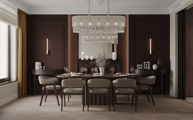 Фото из портфолио Дизайн-проект квартиры в ЖК «Victory Park Residences (Виктори Парк Резиденсез)» в стиле неоклассика – фотографии дизайна интерьеров на INMYROOM