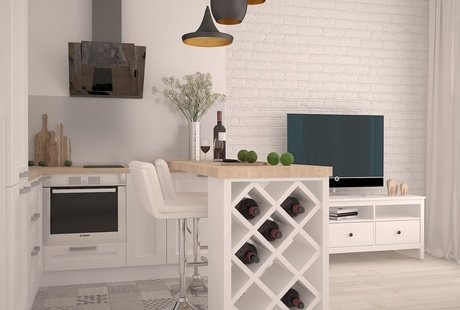 Светлая квартира студия 