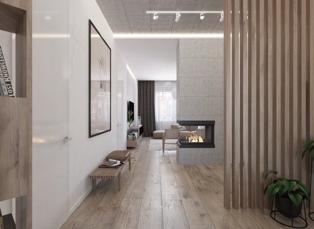 Фотография: Прихожая в стиле Минимализм, Эко, Квартира, Проект недели, Московская область, Королев, Монолитный дом, 4 и больше, Более 90 метров, «Ригель и Балка» – фото на INMYROOM