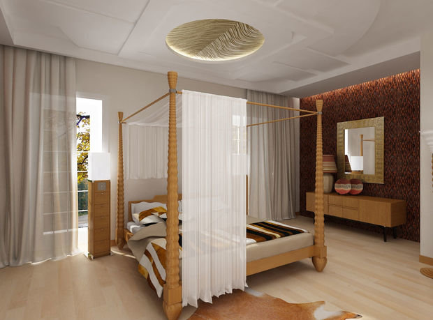 Фото из портфолио Квартира в Куркино - 120 кв.м. Проект решения спальни – фотографии дизайна интерьеров на INMYROOM