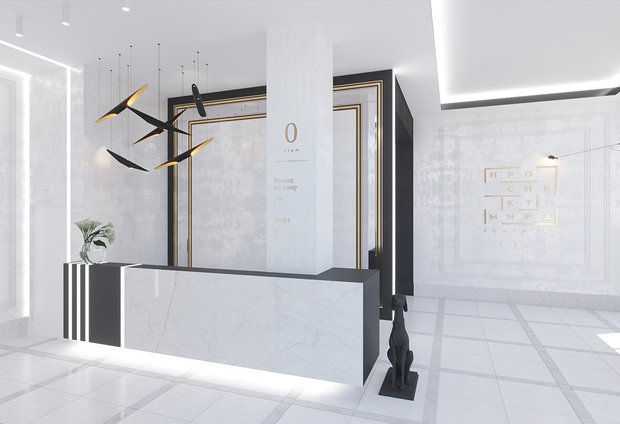 Фото из портфолио ЖК Проспект Мира - Дизайн мест общественного пользования – фотографии дизайна интерьеров на INMYROOM