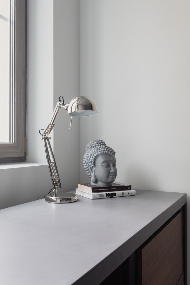 Фотография: Кабинет в стиле Минимализм, Хай-тек, Квартира, Проект недели, Серый, Санкт-Петербург, Монолитный дом, 2 комнаты, 40-60 метров, Анастасия Сафьяненко, KIDZ Design – фото на INMYROOM