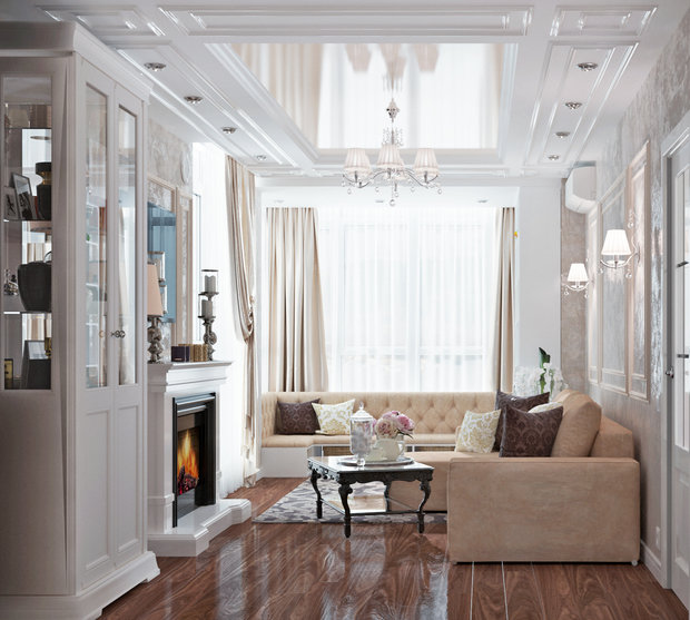 Фото из портфолио Неоклассическая  гостиная. Симбиоз античности и современности – фотографии дизайна интерьеров на INMYROOM