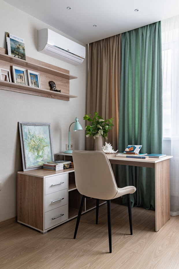 Фотография: Кабинет в стиле Современный, Квартира, Проект недели, Москва, 2 комнаты, 60-90 метров, Татьяна Левшина – фото на INMYROOM