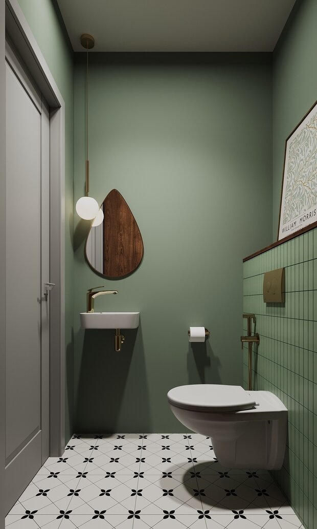 Фотография: Ванная в стиле Скандинавский, Современный, Квартира, Проект дня, Санкт-Петербург, 3 комнаты, 60-90 метров, современный с элементами классики и французского стиля, Гера Остин, Анна Лаковская – фото на INMYROOM