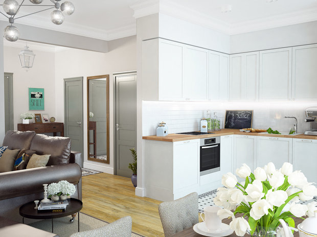 Фотография: Кухня и столовая в стиле Лофт, Современный, Квартира, Дома и квартиры, Москва – фото на INMYROOM