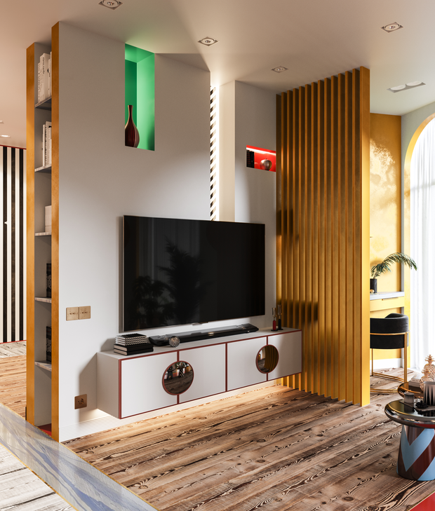 Фотография: Гостиная в стиле Современный, Квартира, Проект дня, 2 комнаты, 60-90 метров, Алена Горская, Nolte, Nolte Küchen, Nolte Kuchen – фото на INMYROOM