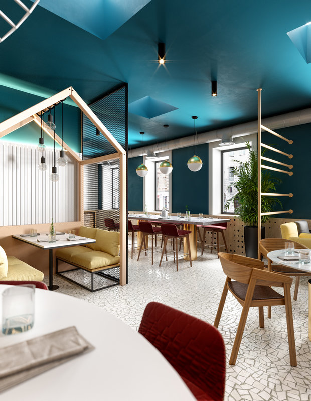 Фото из портфолио Кафе-бар "HAT" – фотографии дизайна интерьеров на INMYROOM