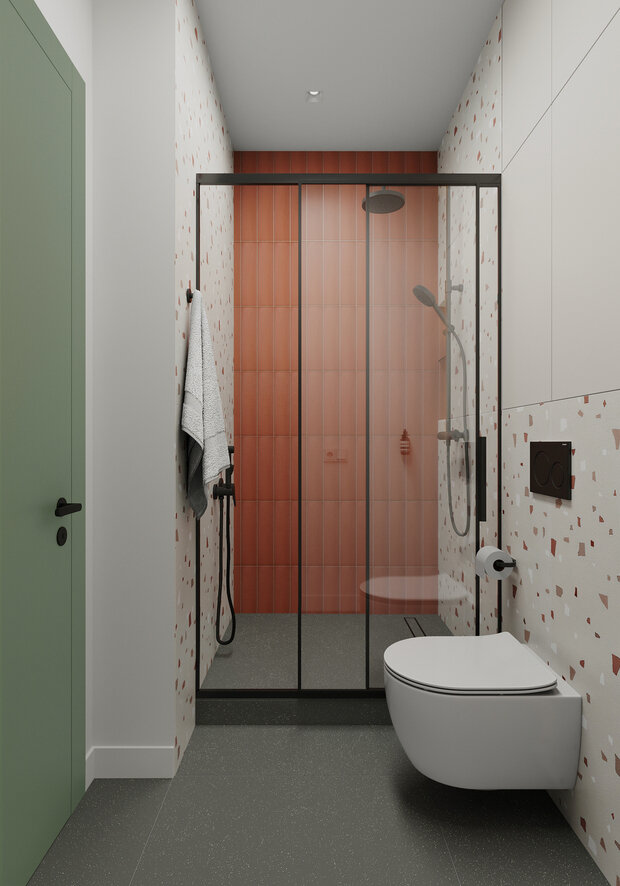 Фотография: Ванная в стиле Современный, Минимализм, Квартира, Проект недели, Москва, Монолитный дом, 3 комнаты, Более 90 метров, AE Design, Екатерина Ткаченко, Алиса Сивякова – фото на INMYROOM