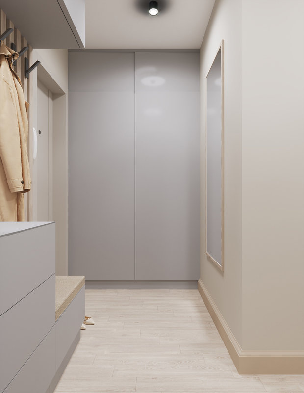 Фото из портфолио Проект однокомнатной квартиры – фотографии дизайна интерьеров на INMYROOM