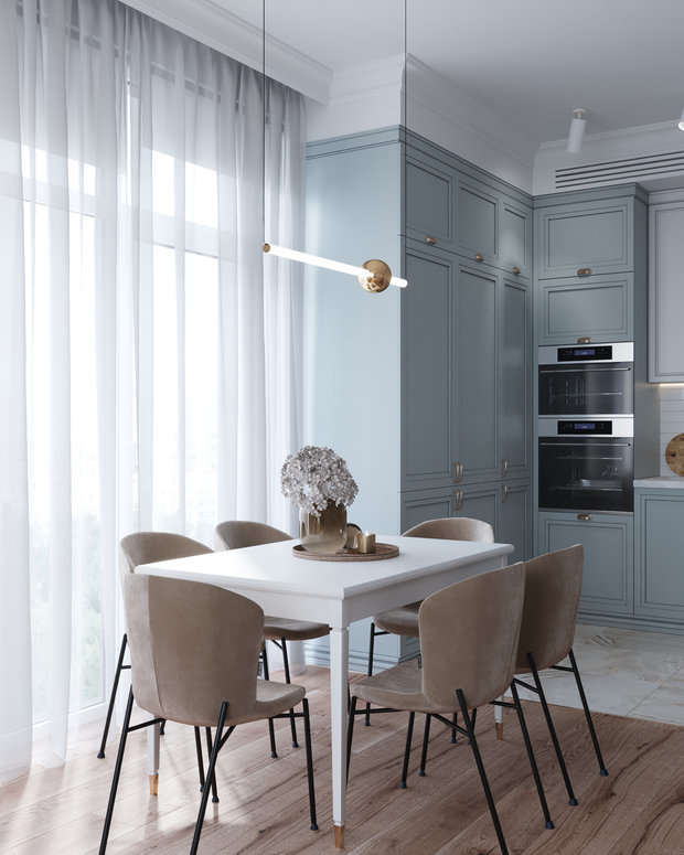 Фотография: Кухня и столовая в стиле Классический, Современный, Квартира, Проект дня, Москва, 4 и больше, Более 90 метров, Deus of House – фото на INMYROOM