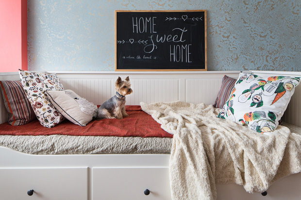 Фотография: Детская в стиле Прованс и Кантри, Кухня и столовая, Спальня, Квартира, Проект недели, Синий, Голубой, Оранжевый, Коричневый, 4 и больше, Более 90 метров, ПРЕМИЯ INMYROOM – фото на INMYROOM