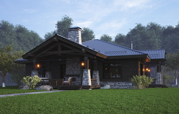 Фото из портфолио Home in the Woods дома – фотографии дизайна интерьеров на INMYROOM