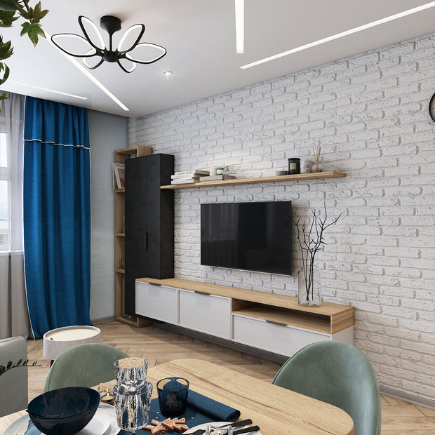 Фото из портфолио Квартира 61,4 м2 (2020) – фотографии дизайна интерьеров на INMYROOM