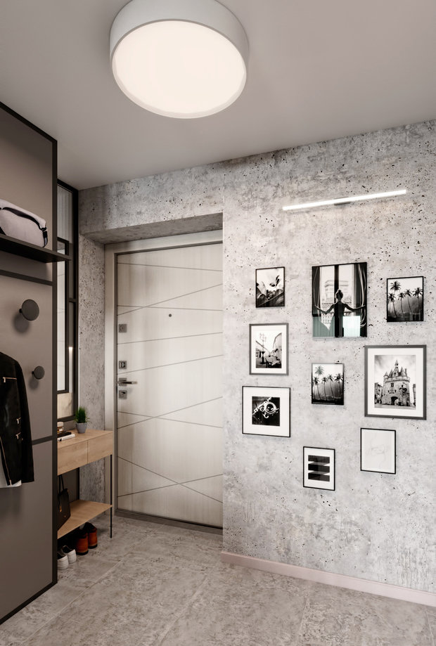 Фотография: Прихожая в стиле Скандинавский, Современный, Квартира, Проект недели, Москва, Татьяна Безверхая, Панельный дом, 3 комнаты, 60-90 метров, TB Design – фото на INMYROOM